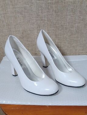 Frederick's of Hollywood White Patent High Heel Pumps